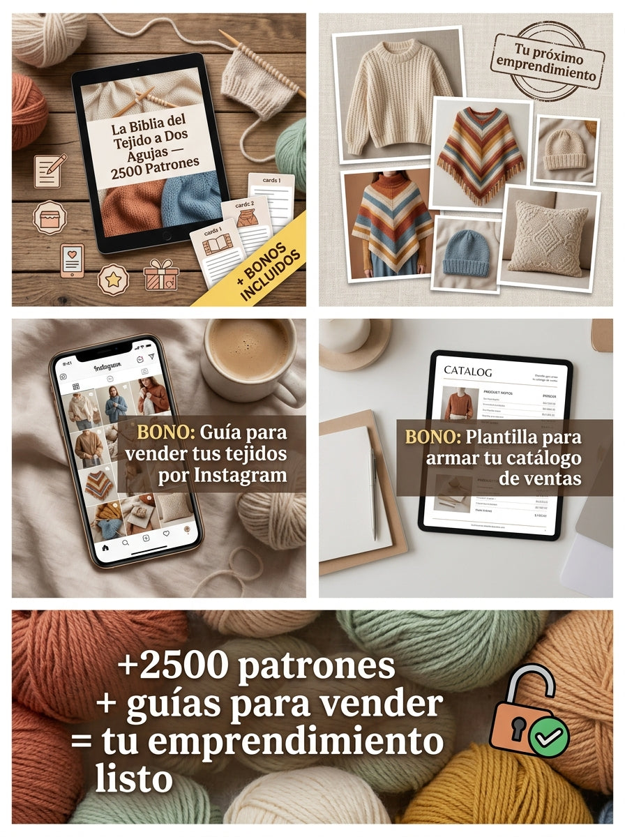 El Taller del Tejido — Plan Tejedora (2.500 patrones + 6 bonos)